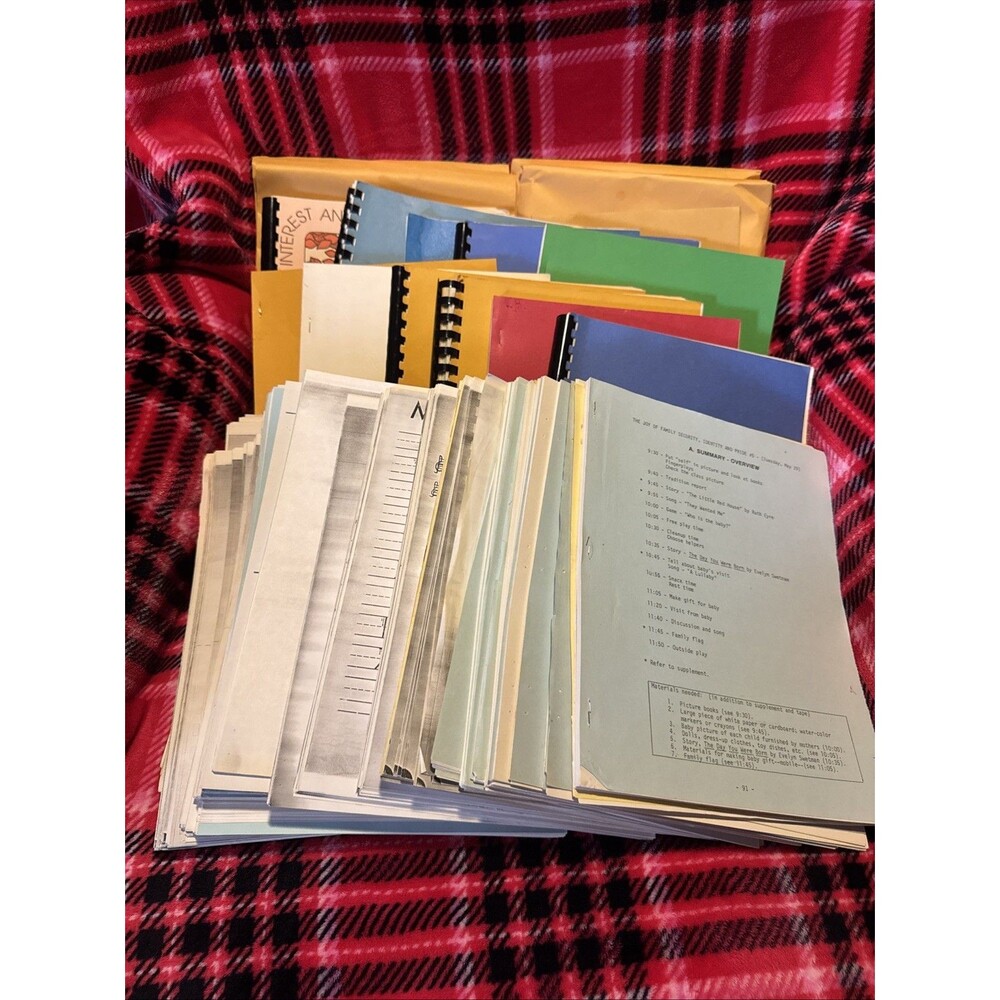Vintage 80s TCJ Program SJS Joy Curriculum With Lesson Plans & Daily Schedules
